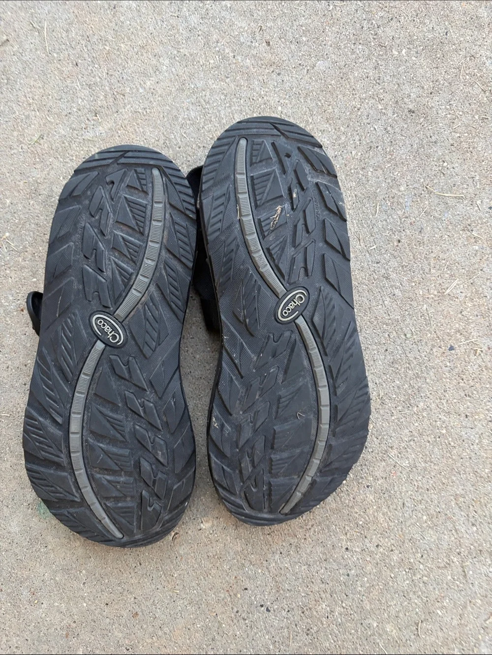 Chaco Black and Gray Outdoor Webbing Sandals